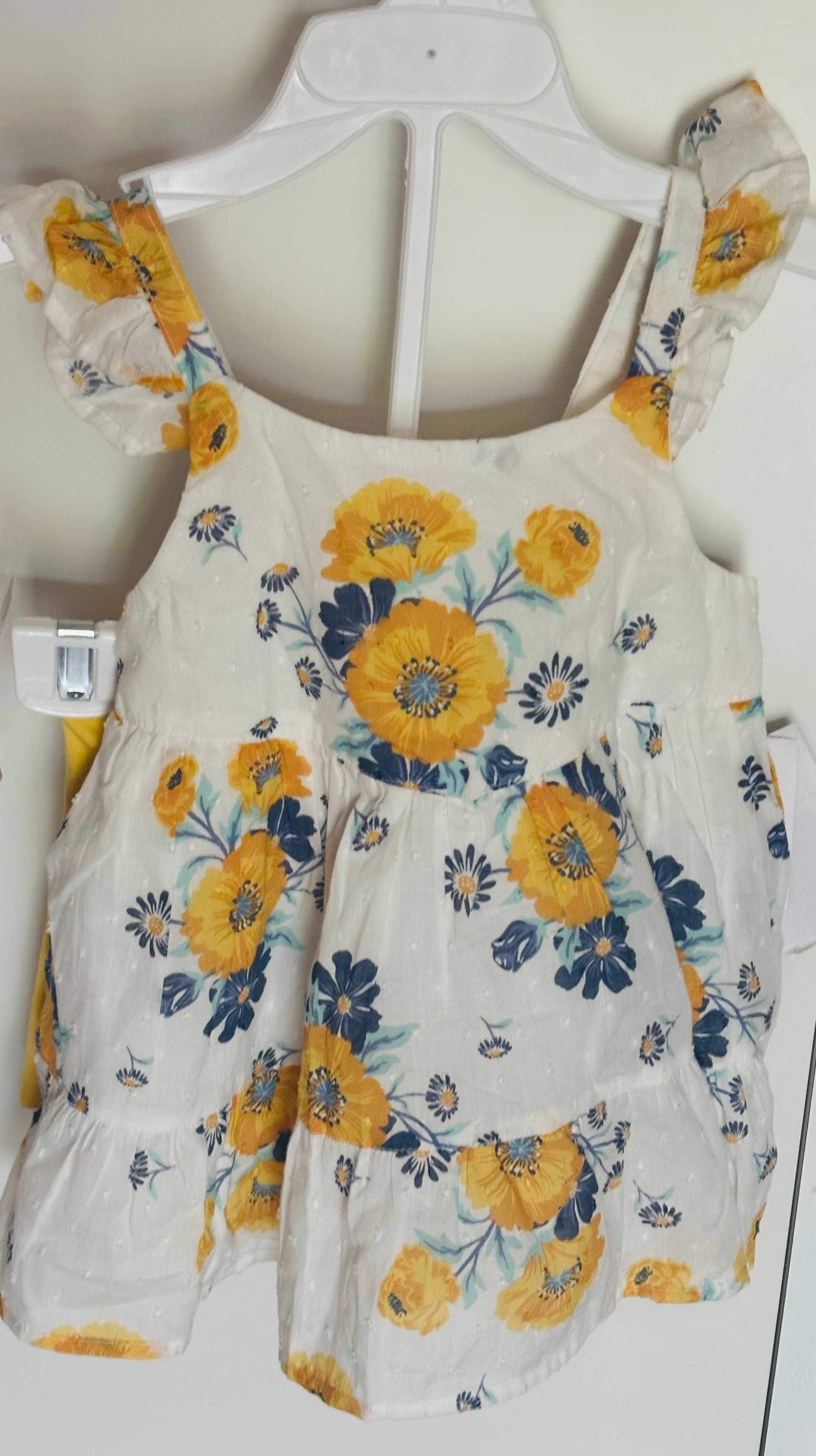 RACHEL ZOE  Zestaw sukienka w kwiaty, kwiatowy print i leginsy