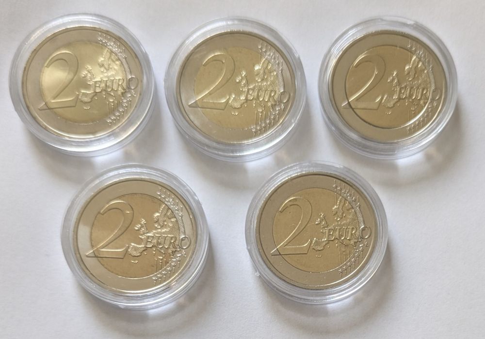 Lote 5 moedas comemorativas 2€