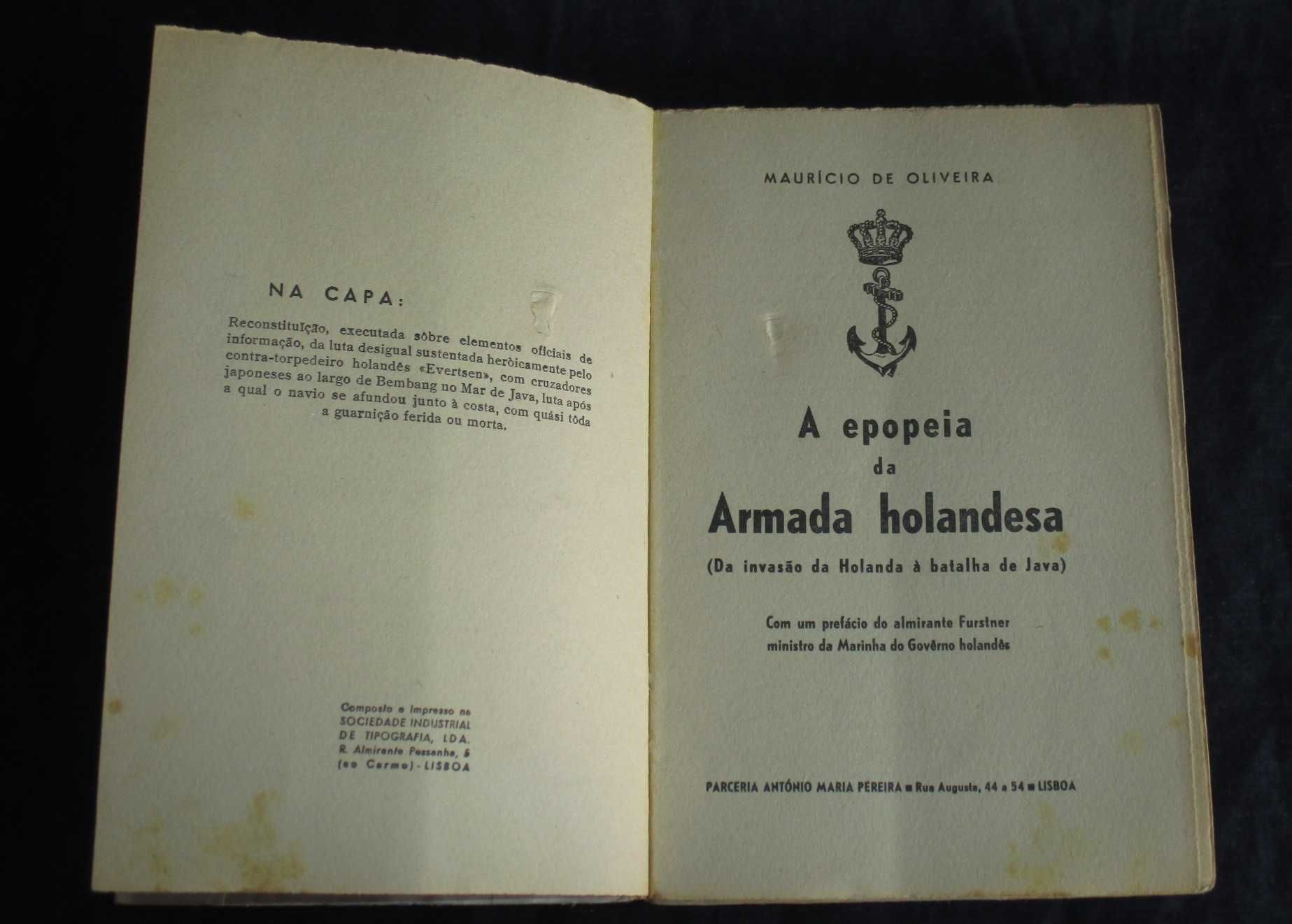 Livro A Epopeia da Armada Holandesa Maurício de Oliveira