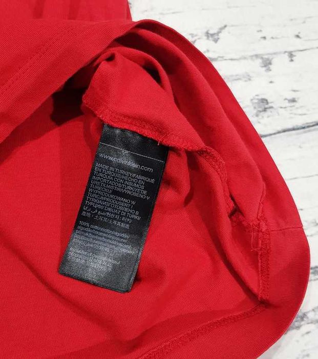 Calvin Klein Jeans * koszulka * logo * czerwona * męska * M