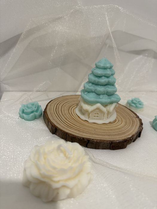 Vela pinheiro com casinhas