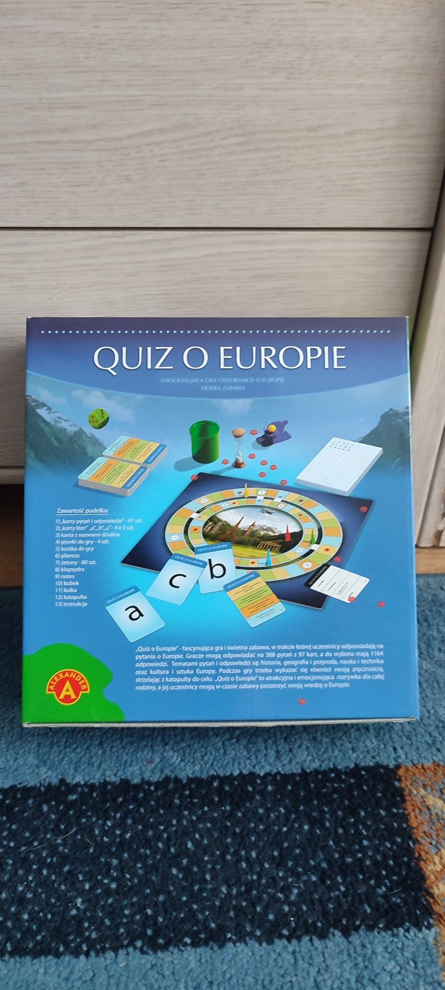 Nowa gra Quiz o Europie Alexander 388 pytań, 110 kart