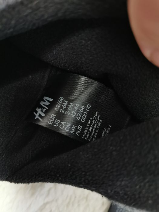 Śliczna kurtka zimowa H&M r. 68 i czapka