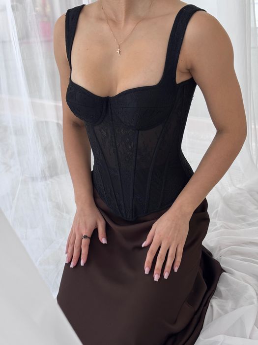 Корсет кружевний з бретелями