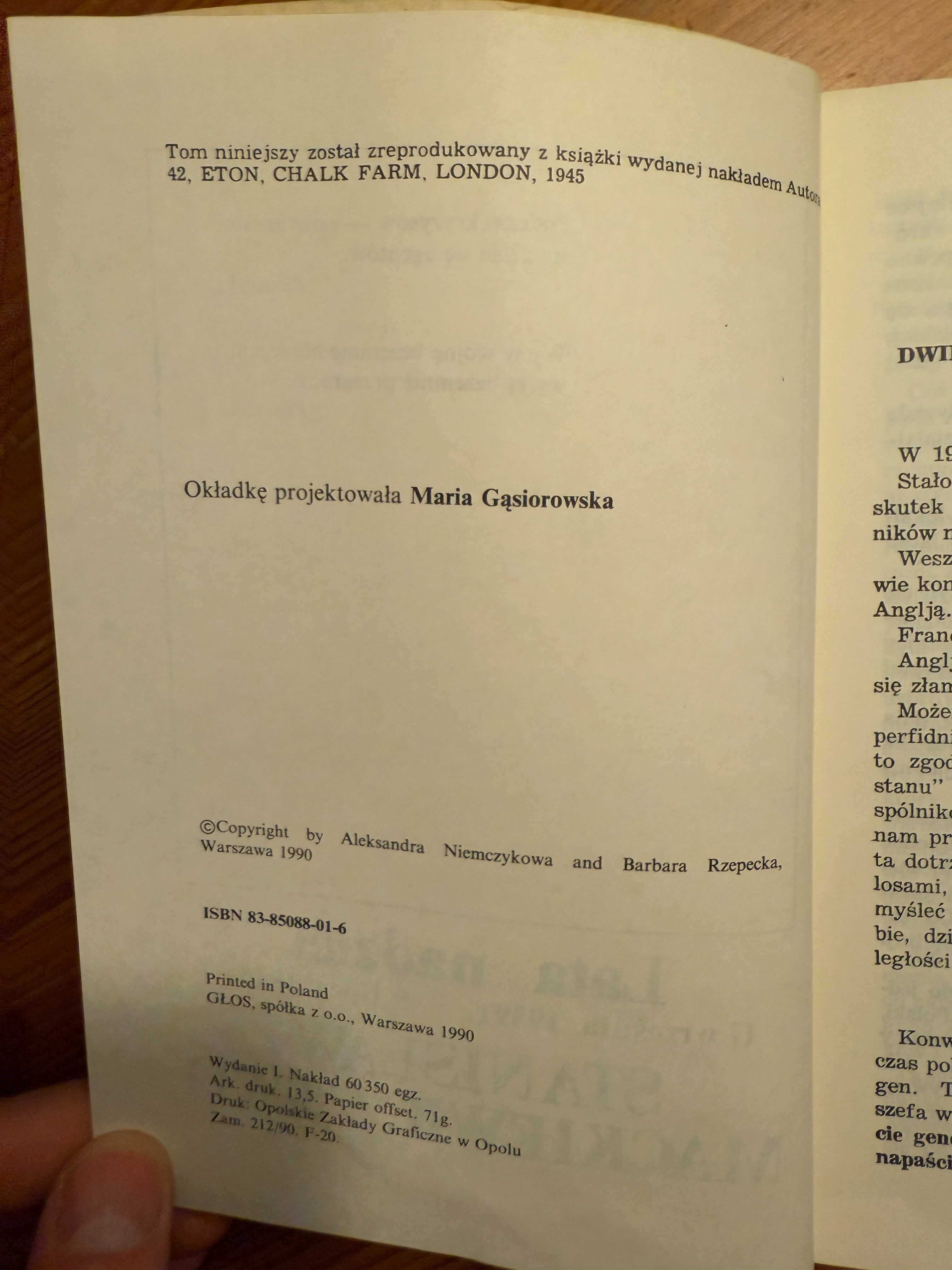 LATA NADZIEI 17 września 1939 5 lipca 1945 - Stanisław Mackiewicz.Wyd1