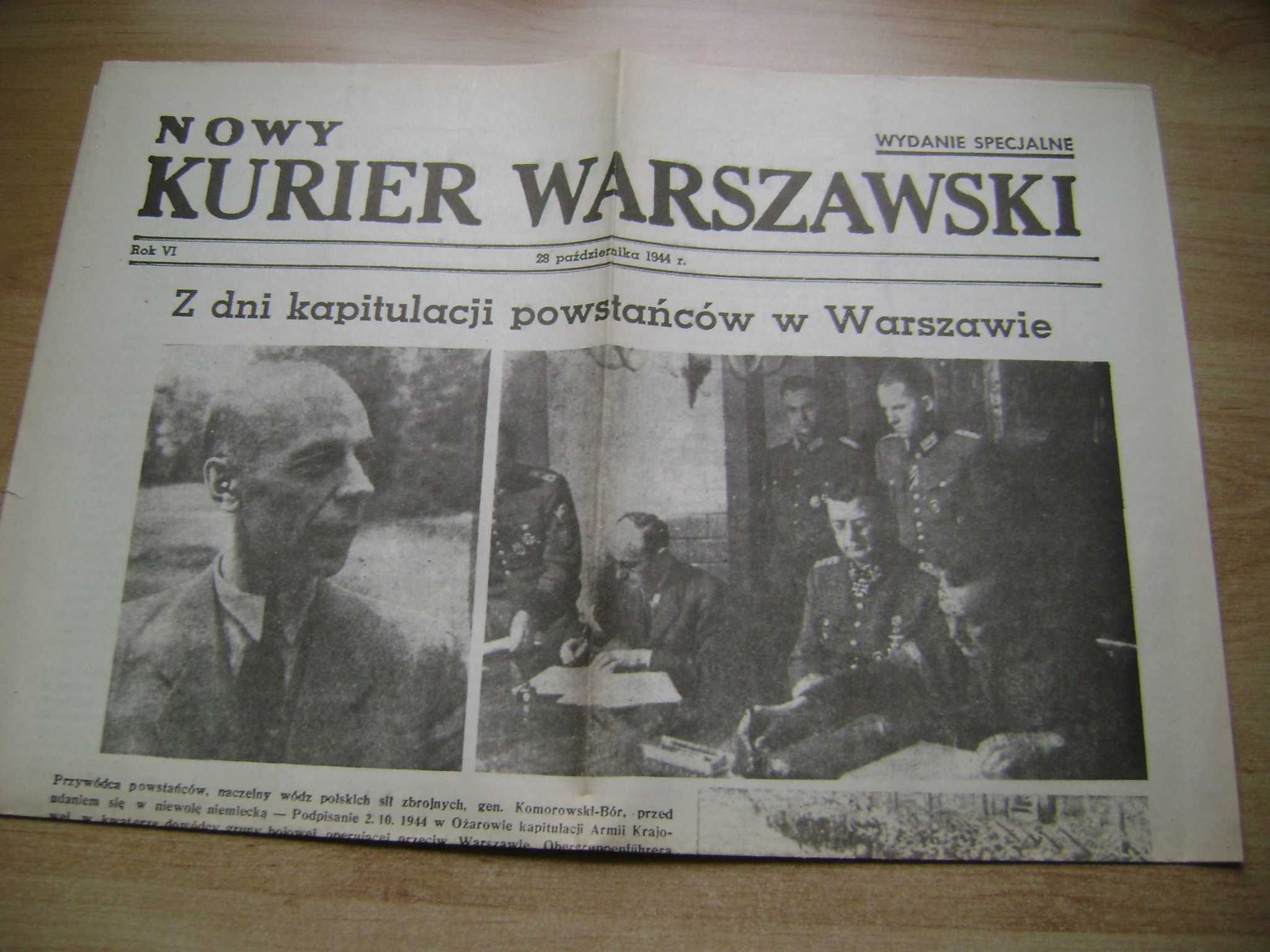 Starocie z PRL - Militaria = Gazety 1944r. Zestaw 15 sztuk Faksymile