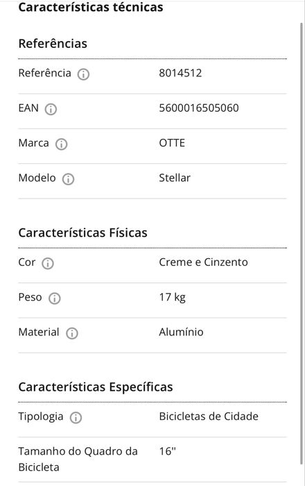 Bicicleta OTTE Como Nova