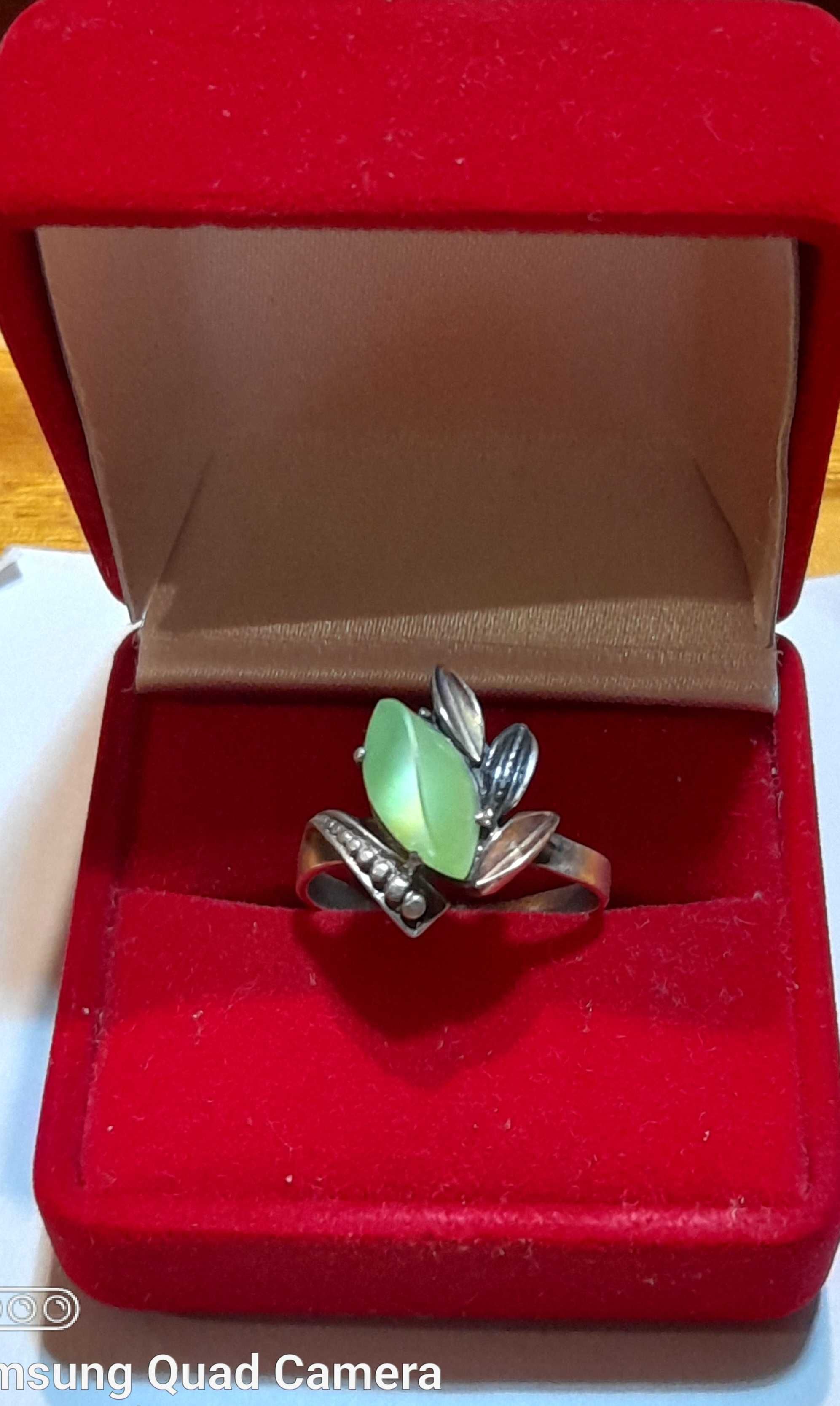 Кольцо серебро в ставками 585 пробы