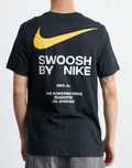 Мужскте футболки Nike Swoosh черная белая унисекс найк свуш