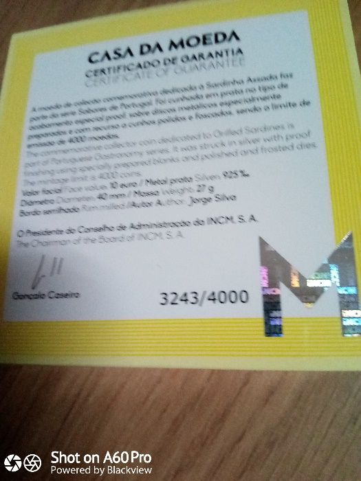 Proof do Cavalo Marinho e Proof 10€ Sardinha assada