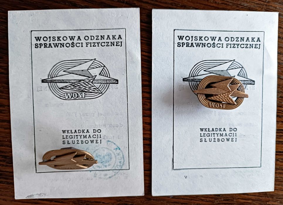 WOP MON WOSF legitymacja plus odznaka