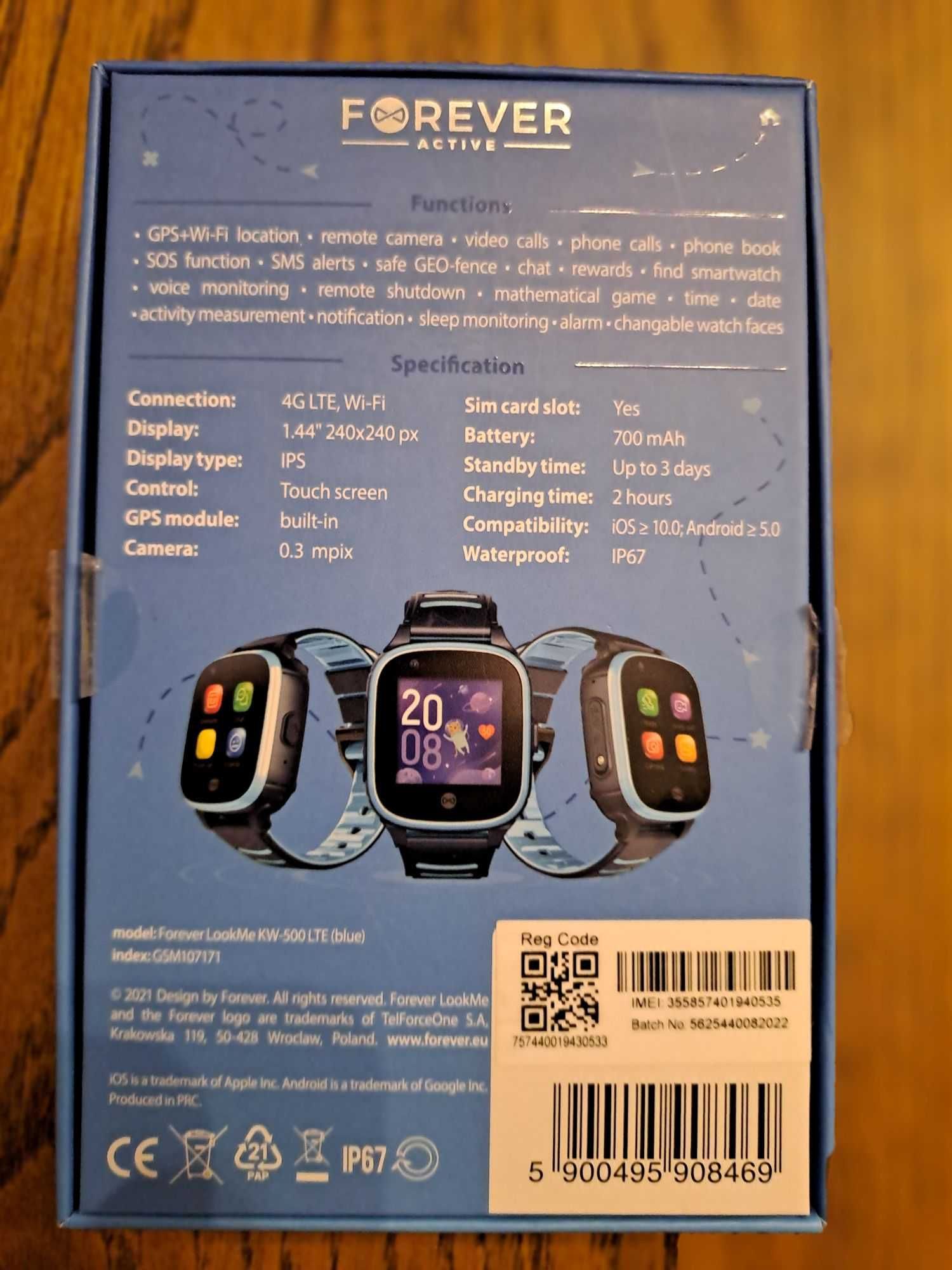 Zegarek smartwatch Forever Look me dla dziecka