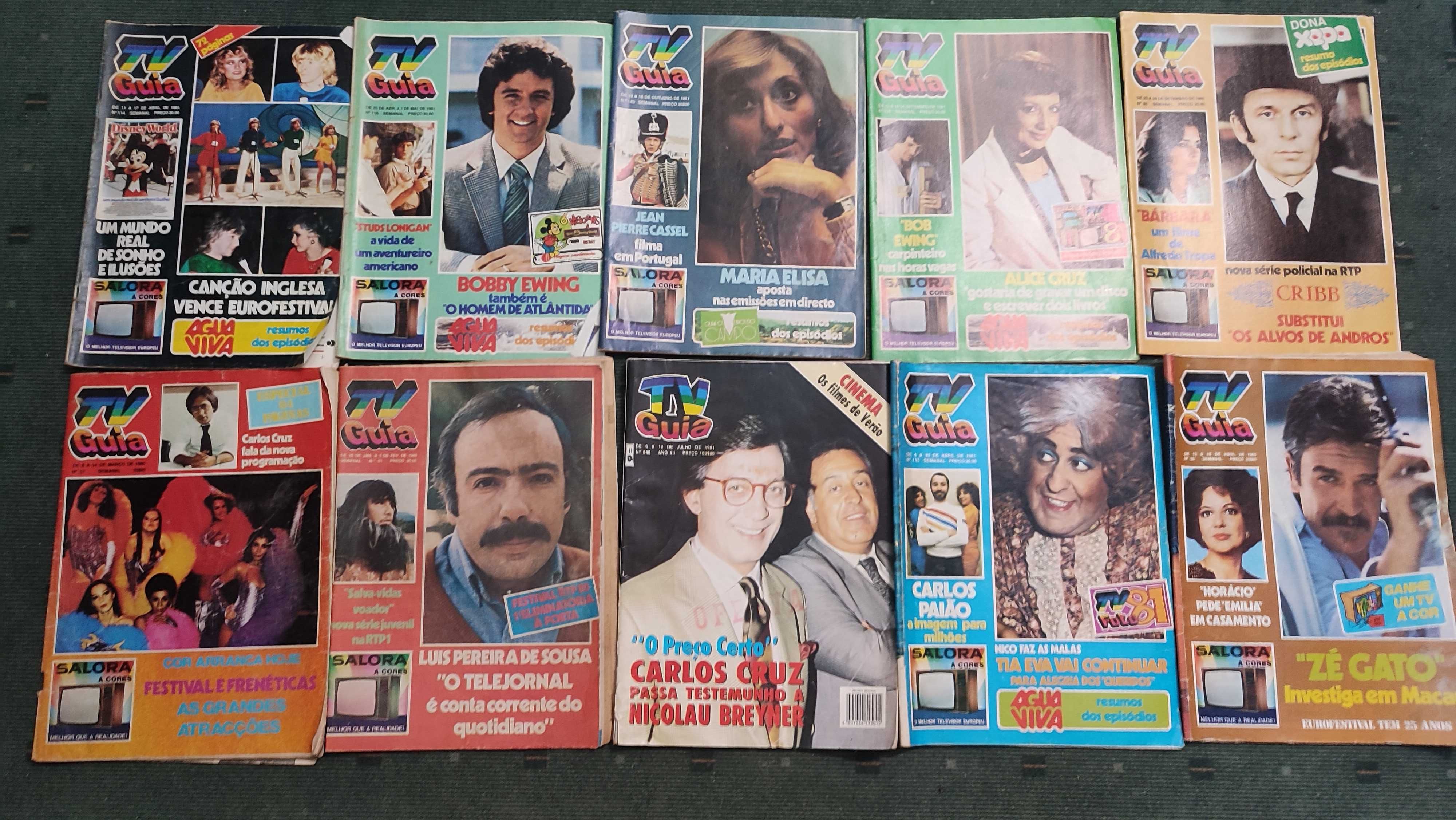 Lote 28 Revistas TV Guia - Anos 80