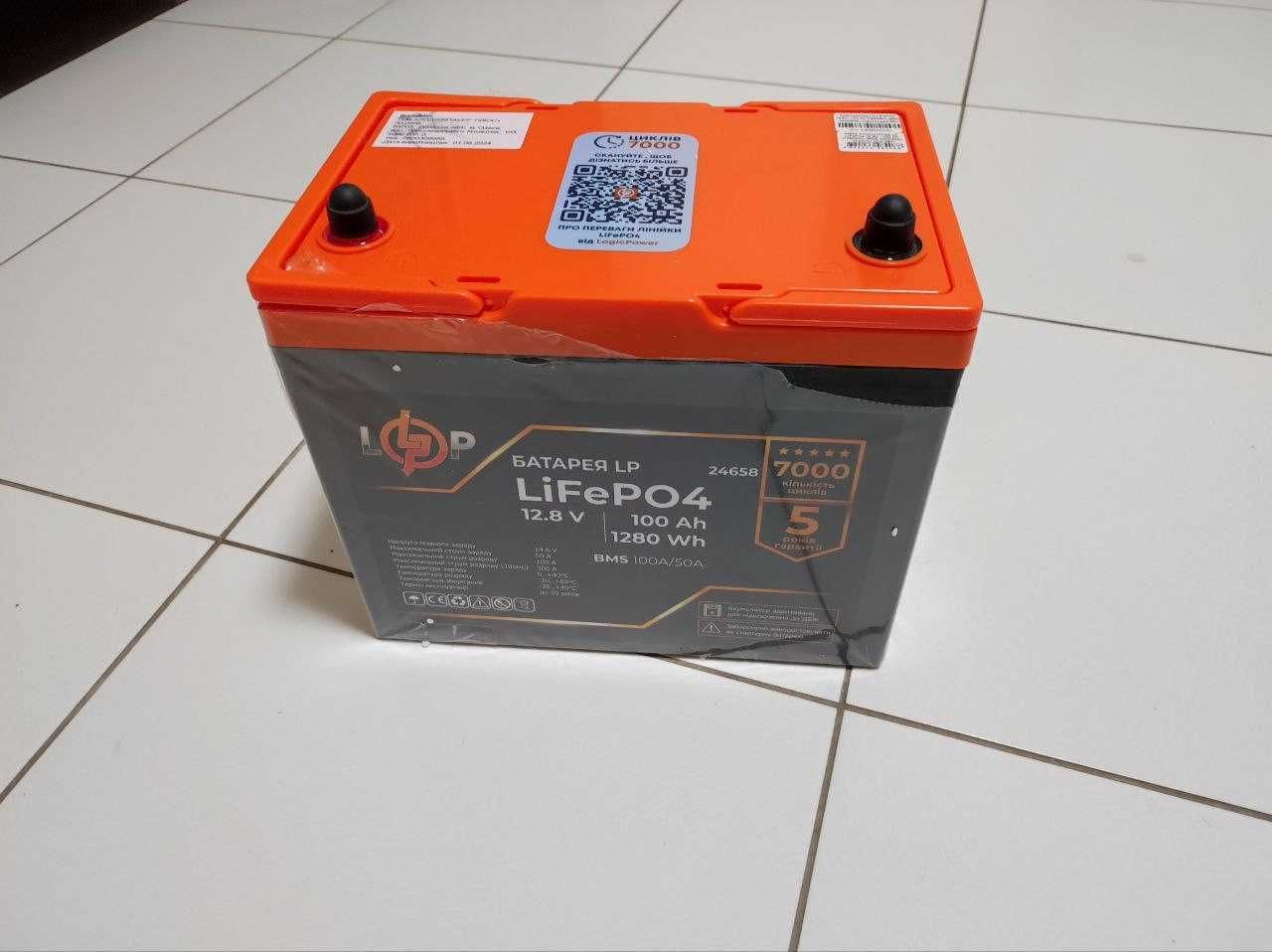 НОВИЙ Аккумулятор LP LiFePO4 12,8V - 100 Ah (1280Wh) (BMS 100A/50А)