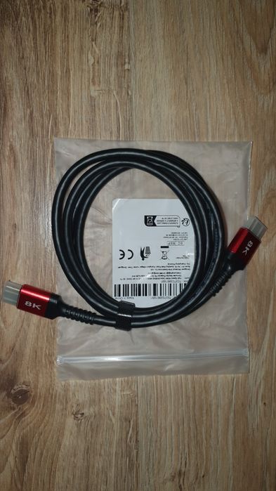 Nowy kabel HDMI 2.1 48Gbit 4k 120hz HDR 1,5m Tanio, sprawdzona jakość.