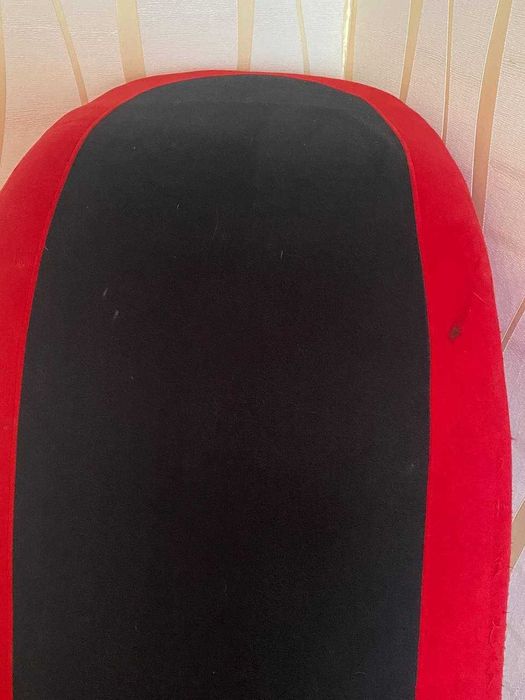 Пуфик банкетка туфелька черно-красный