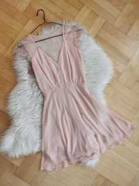 Różowa sukienka mgiełka XS 34 Elise Ryan