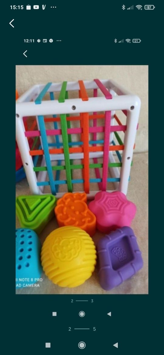 Zestaw zabawek FAT brain toys elastyczna kostka i zakręcona wieża