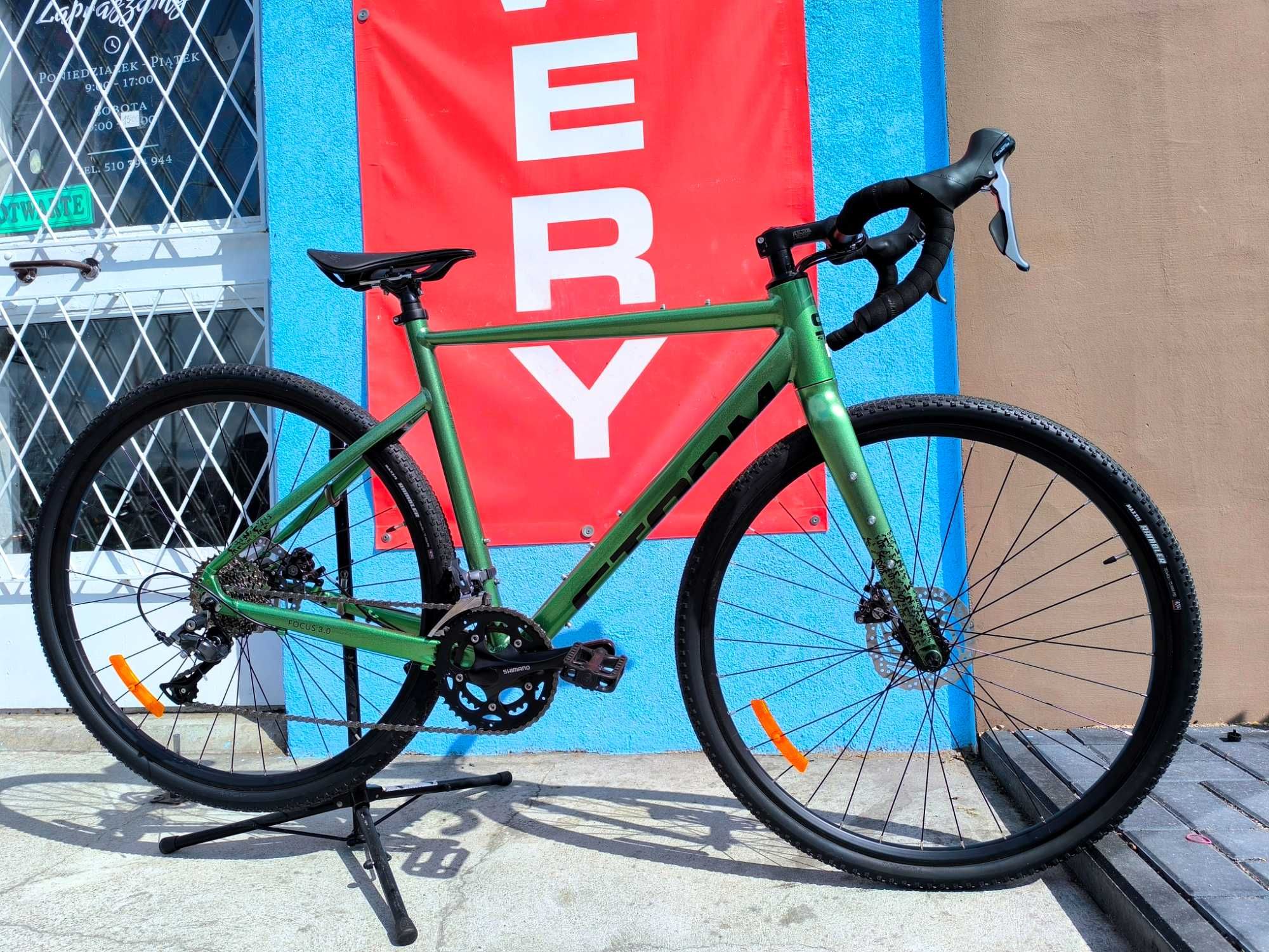 *PIĘKNY GRAVEL* STORM FOCUS 3.0 Roz. 54cm Shimano CLARIS 2x8 Maxxis!