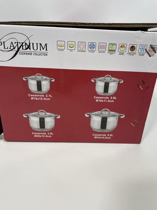 Zestaw czterech garnków ze stali noerdzewnej Platinum