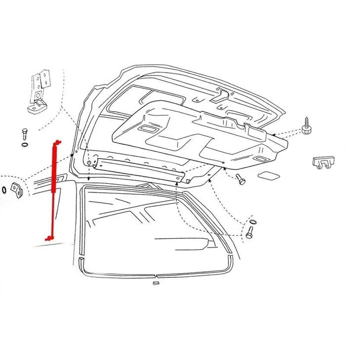 Amortecedor para mala Ford focus MK2