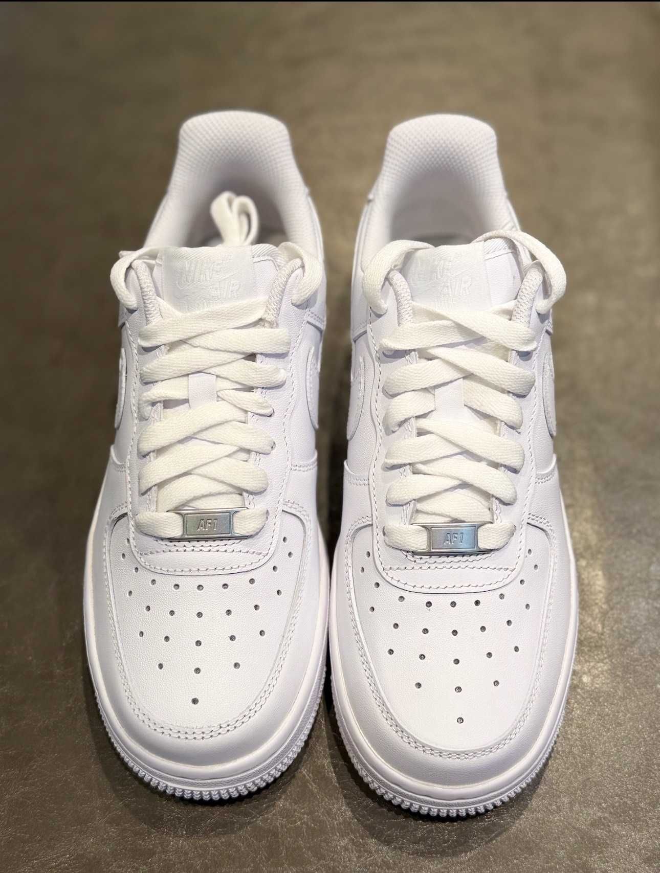 Nike Air Force 1 Low Pure White Sportowe Casualowe Trampki 38.5