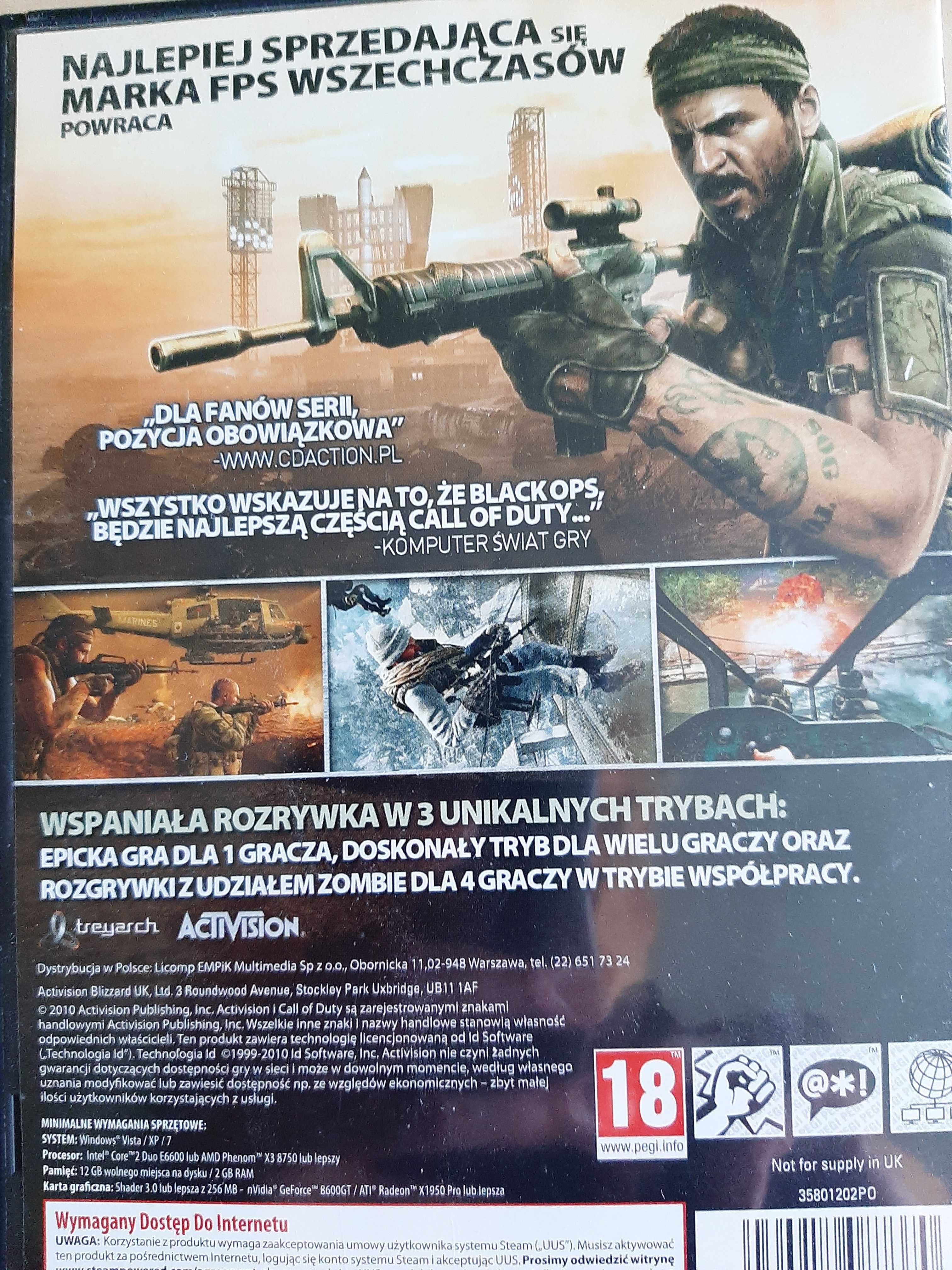 Call of Duty Black Ops PC DVD gra komputerowa