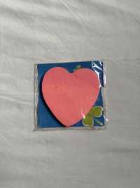 Karteczki samoprzylepne różowe serce 50 sztuk NOWE
