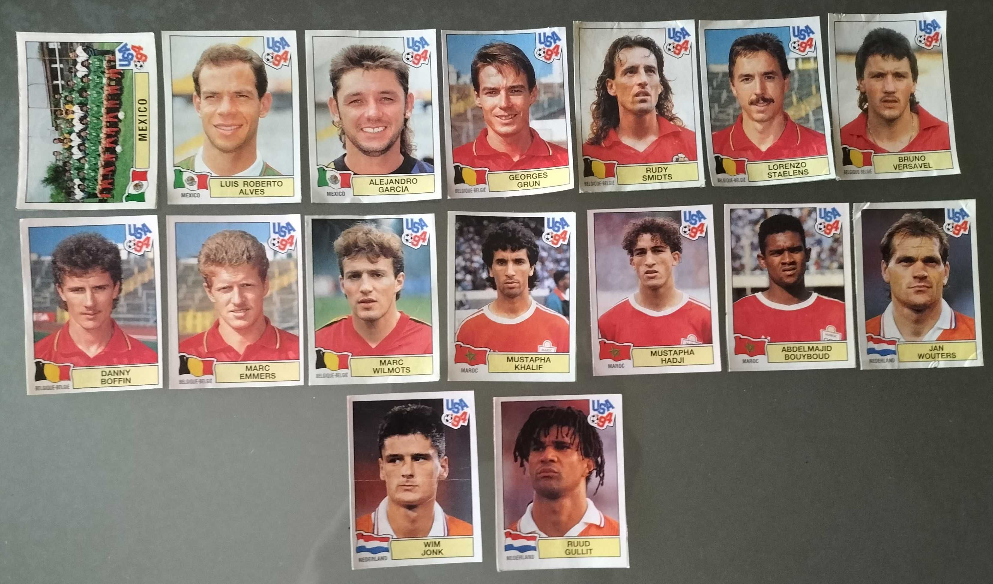 Lote de cromos recuperados "Mundial U.S.A. 94" (lista na última foto)