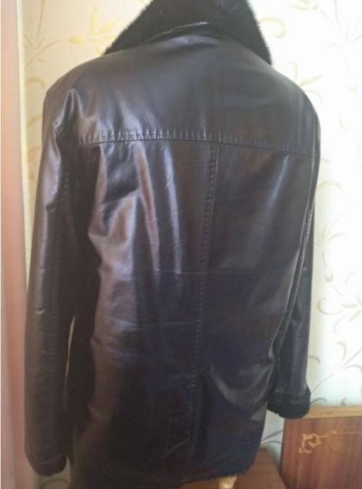 Куртка зимова, шкіряна, нова