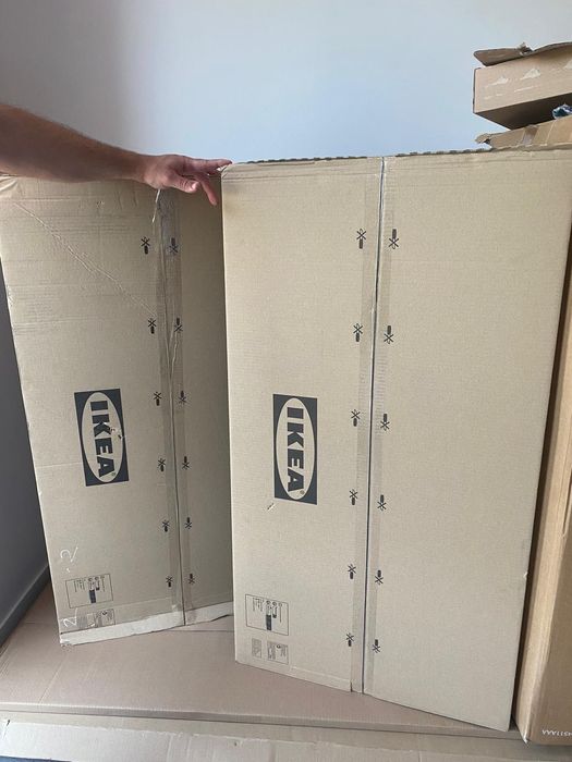 Painés/ Portas deslizantes Cinza Escuro/Bege Acinzentado