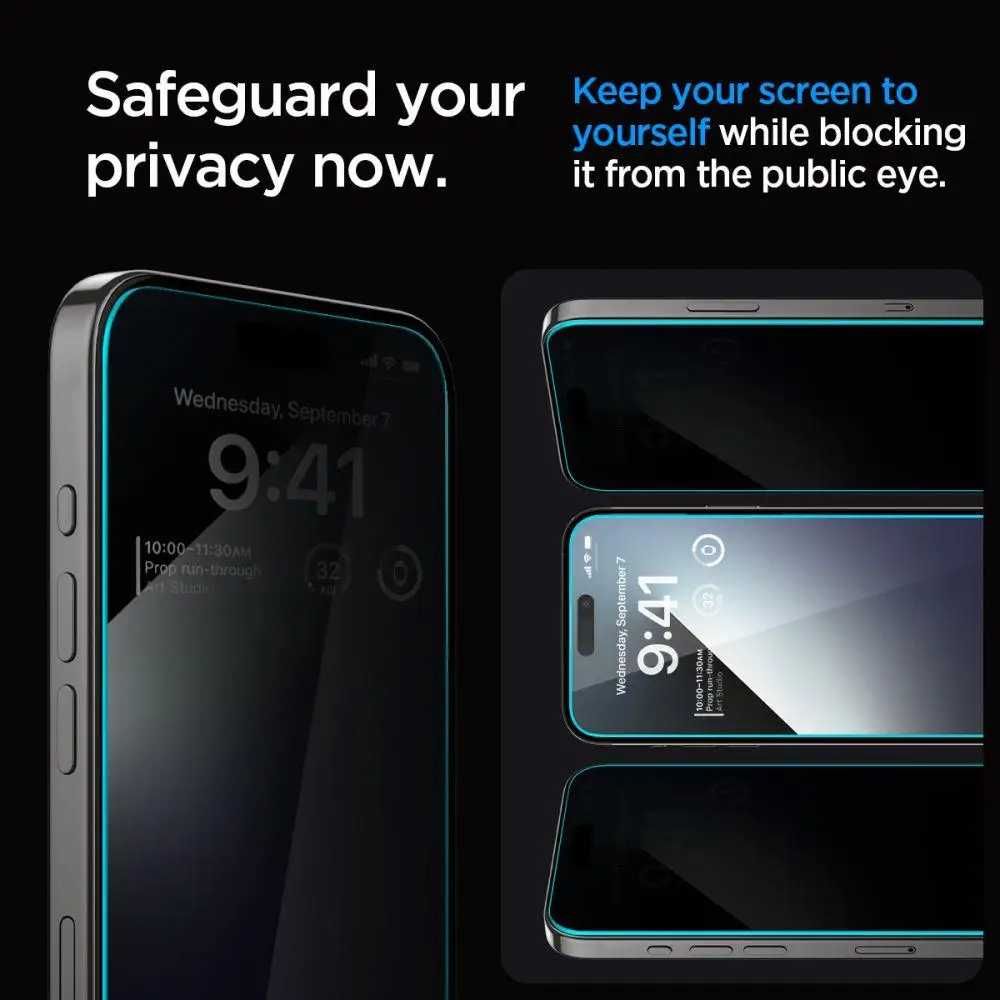 Защитное стекло Spigen Glas.tR EZ FIT Privacy 2-Pack iPhone 15 Pro
