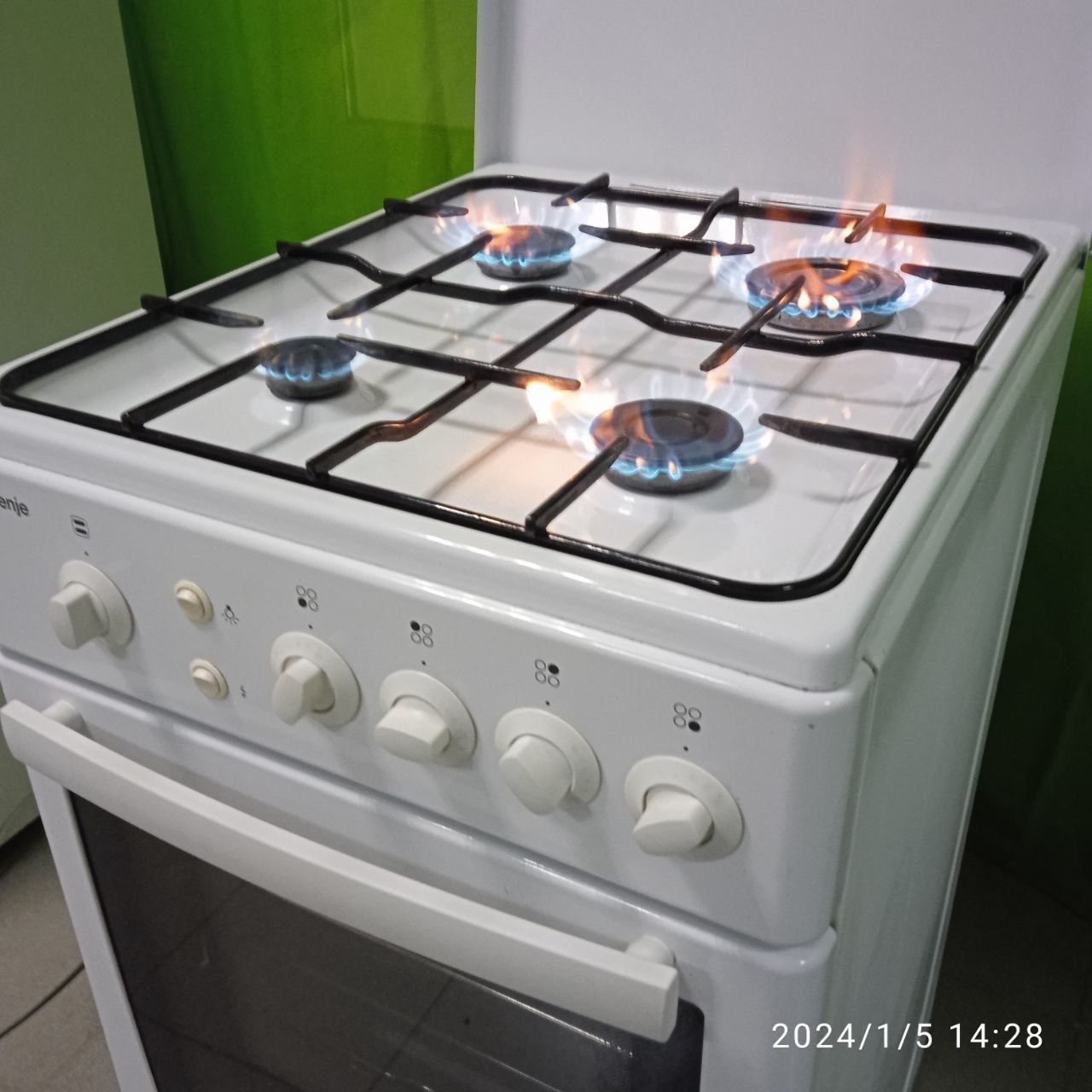 Газова плита б/в Gorenje 50/60 поджигом, духовка газовая подсветкой ви