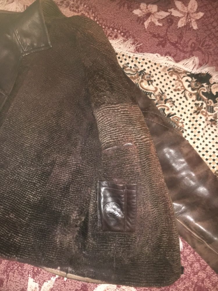 Куртка кожаная дубленка 52 размер