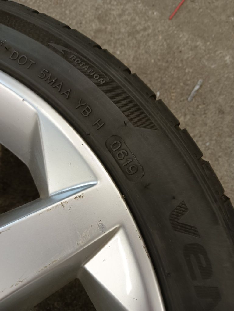 Felgi koła letnie 17 Calowe Opel 4x100/ 205/45/17 Hankook
