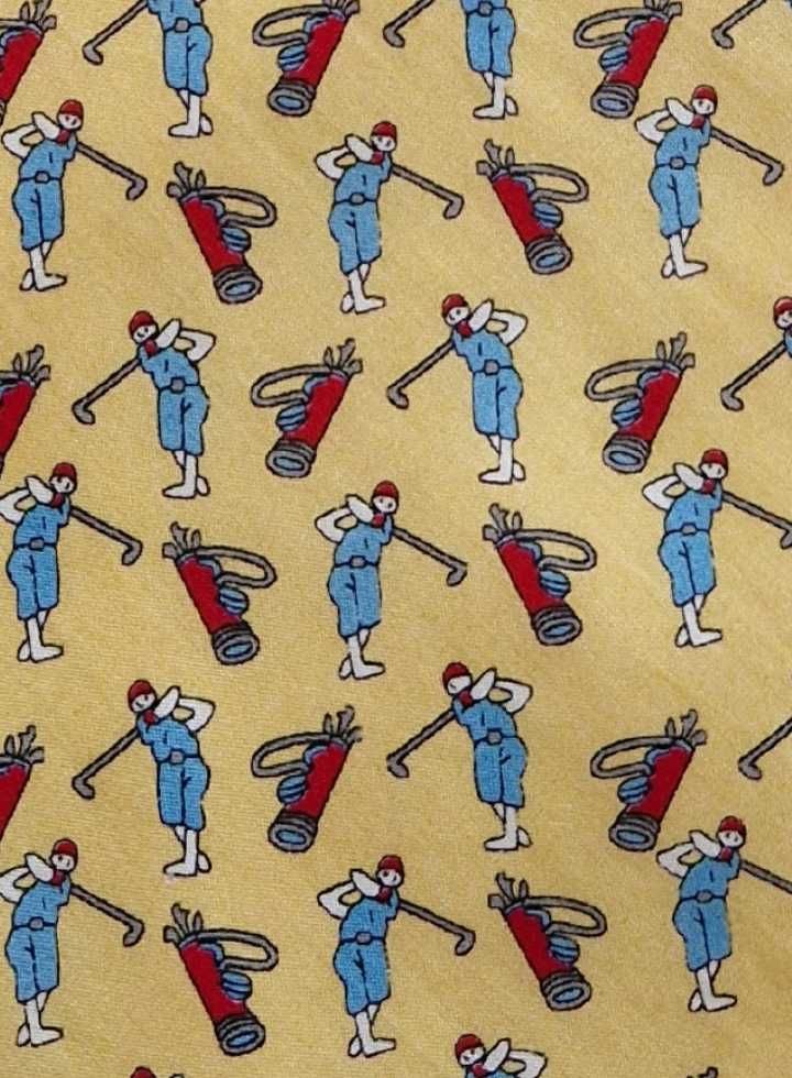 Krawat jedwabny dla wielbiciela golfa 100% jedwab