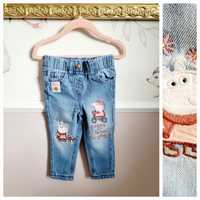 Spodnie jeansy dżinsy haftowane Peppa Pig Świnka Peppa