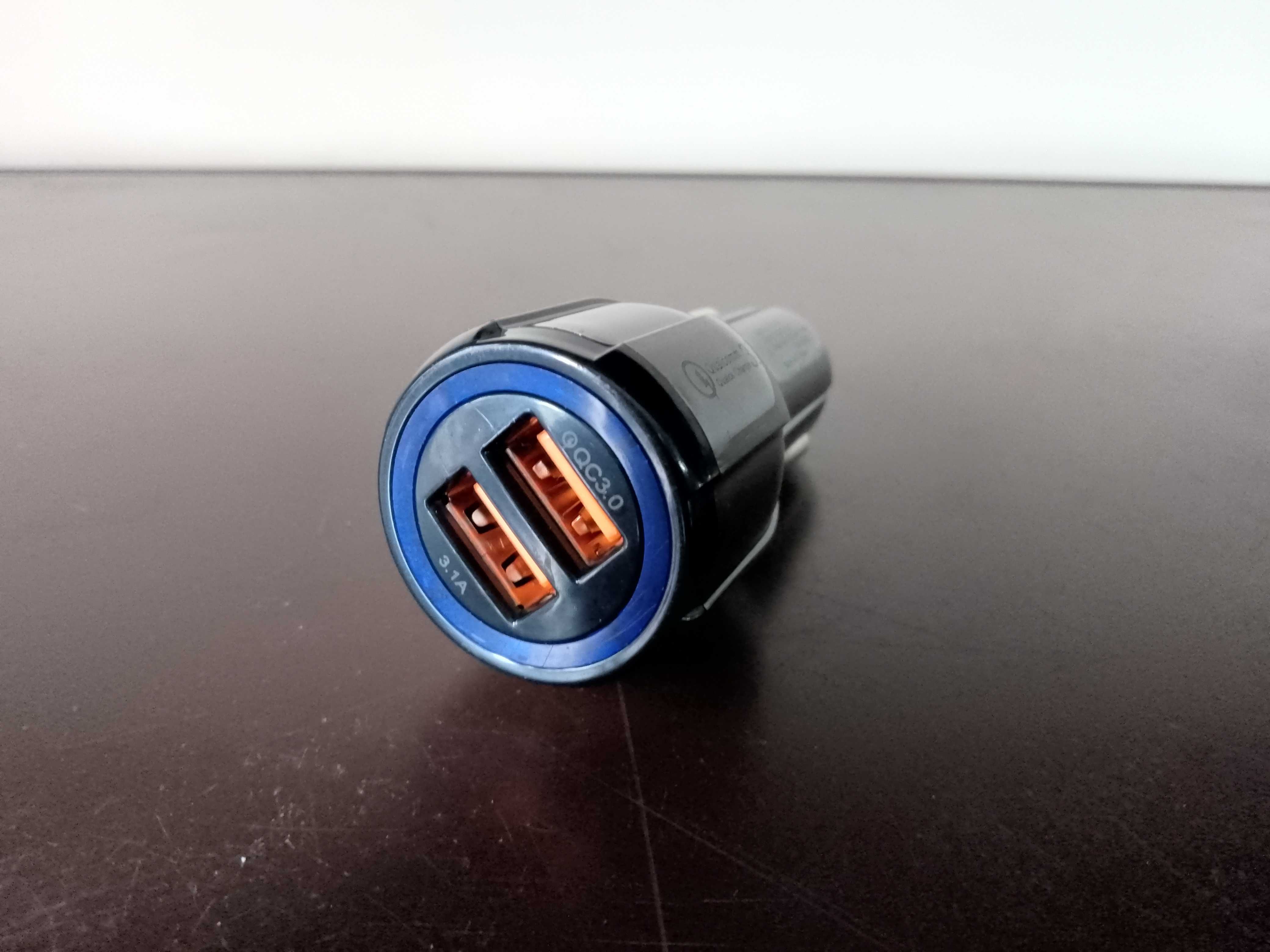 SZYBKA 3.1A SAMOCHODOWA ŁADOWARKA qualcomm QC 3.0 szybko ładuje 2xusb