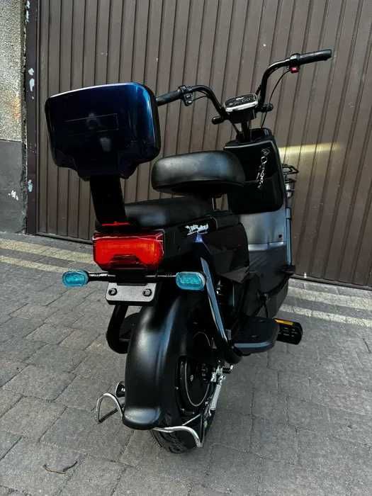 SKUTER ELEKTRYCZNY 250WAT e-TANK Duży Koszyk Oparcie Ledy Raty Dostawa