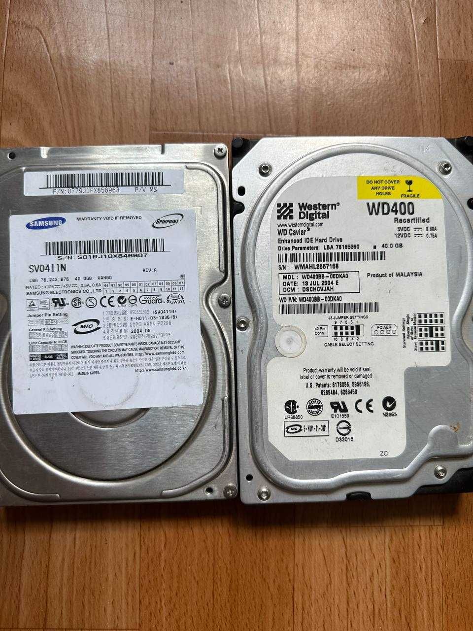 HHD 40 gb 2 шт жесткий диск для компа