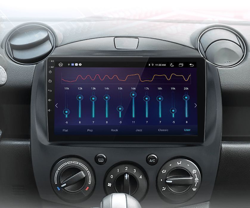 Radio nawigacja Mazda 2 od 2007 - 2014 Carplay Android Auto 2GB 32GB