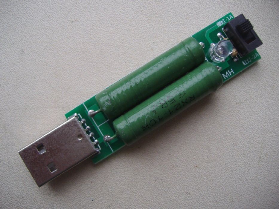 USB нагрузка (1A-2A) нагрузочная вилка