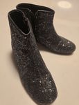 Buty dziewczęce za kostkę czarny brokat rozm. 35