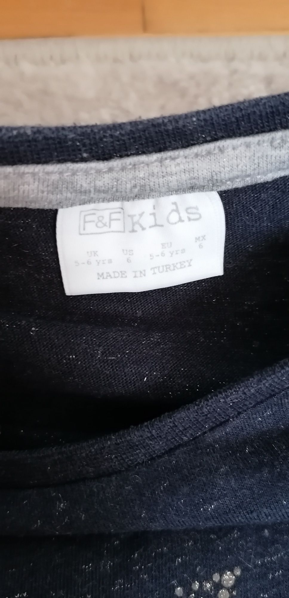 Bluzki z długim rękawem, r. 116, 5-10-15, F&F, koszulki, 2 sztuki