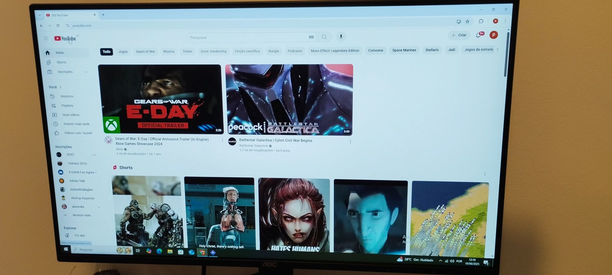 Monitor Gamer 24B3HA2 100HZ