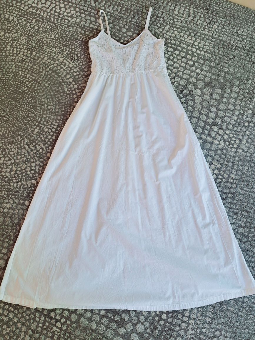 Biała sukienka maxi boho Esmara rozmiar 36-38 ( S-M)