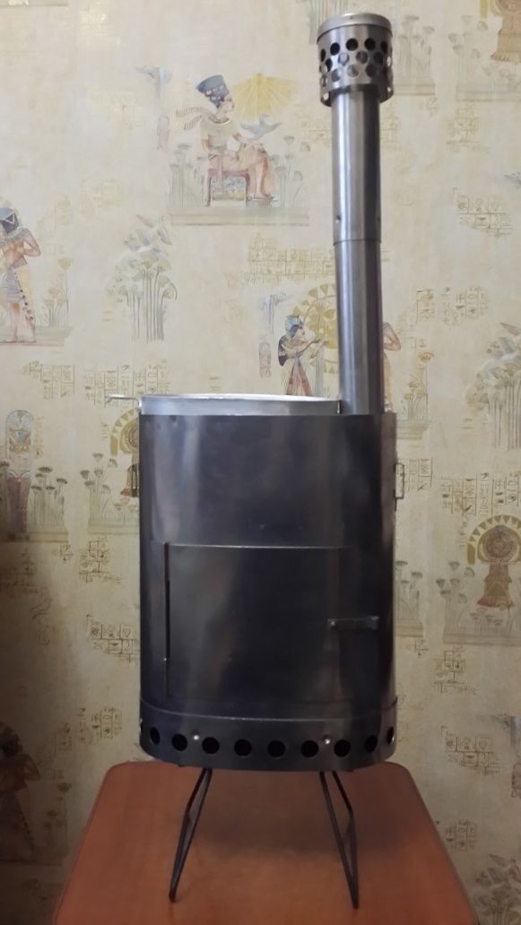 Печь на щепках и скалках
