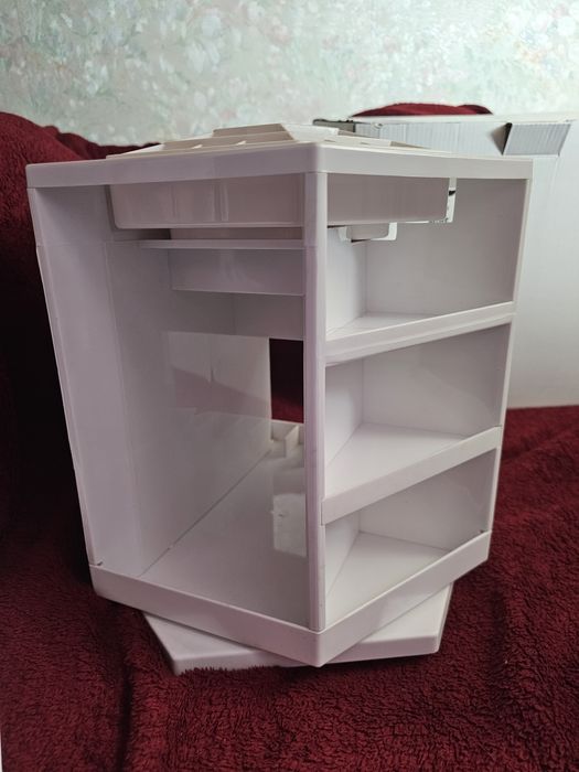 Organizer na kosmetyki biały obrotowy organizer 360 stopni