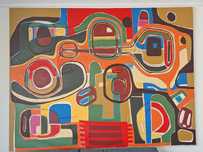 Pintura arte.moderna acrílico sobre tela 2,10 × 1,40