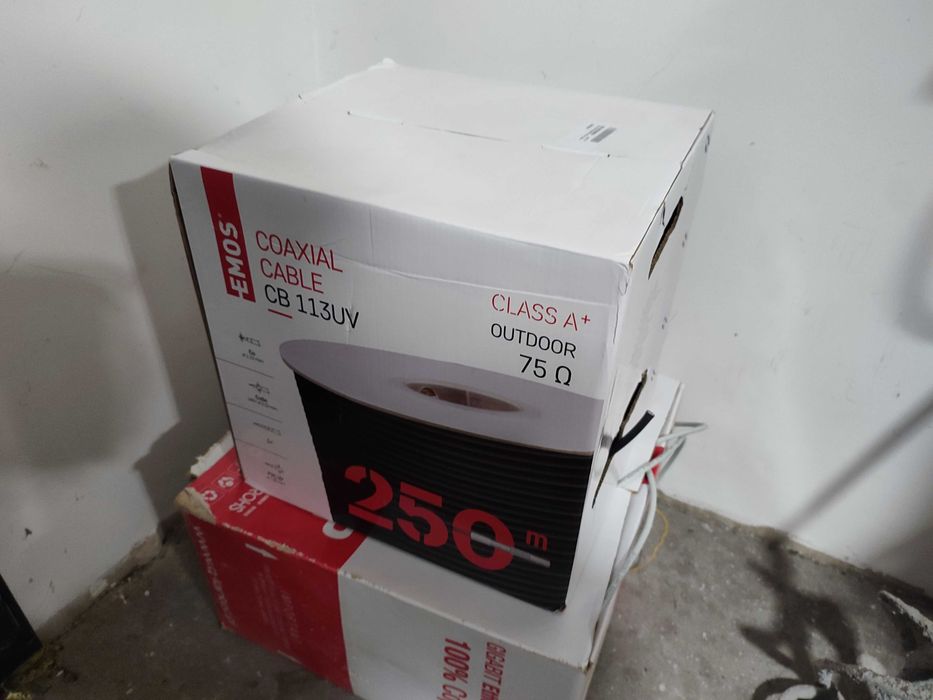 CB113UV 100% miedz kabel koncentryczny na szpuli oplot 84% zew 169/250